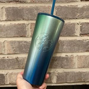 Starbucks Venti Blue/Green Gradient SS Tumbler